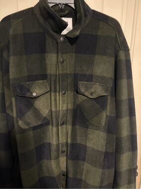 Sonoma Olive Green and Black Plaid Performance Jacket
